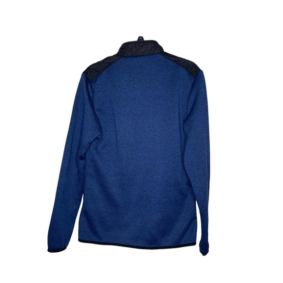 Flag & Anthem Men Jacket Quilted Fleece Colorblock Zip Up Front Pockets Small - Picture 9 of 9